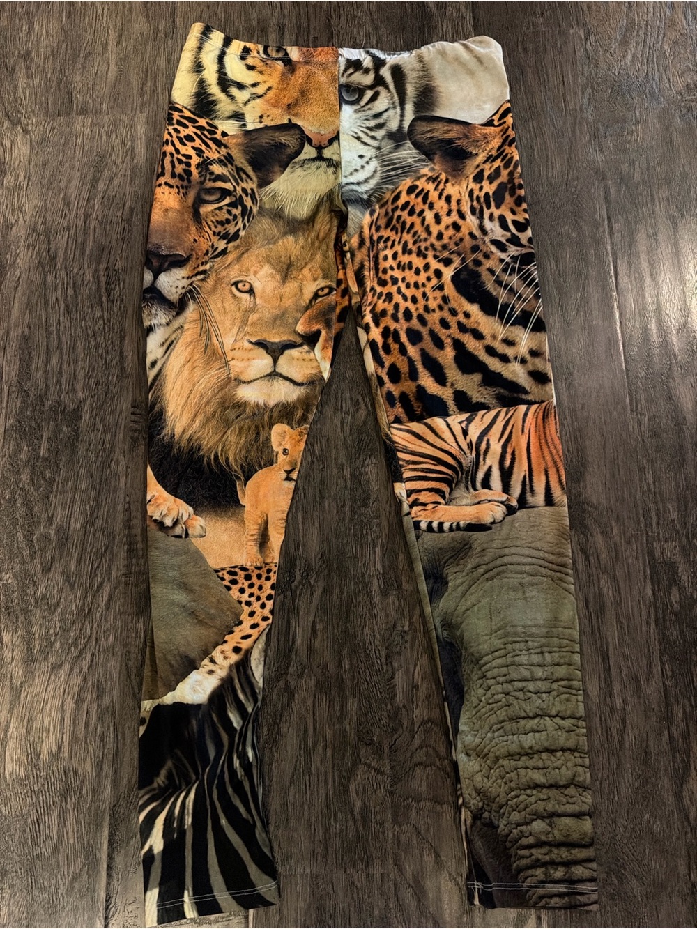 Freeze woman’s Animal Face Leggings - Brown, Tan, Black